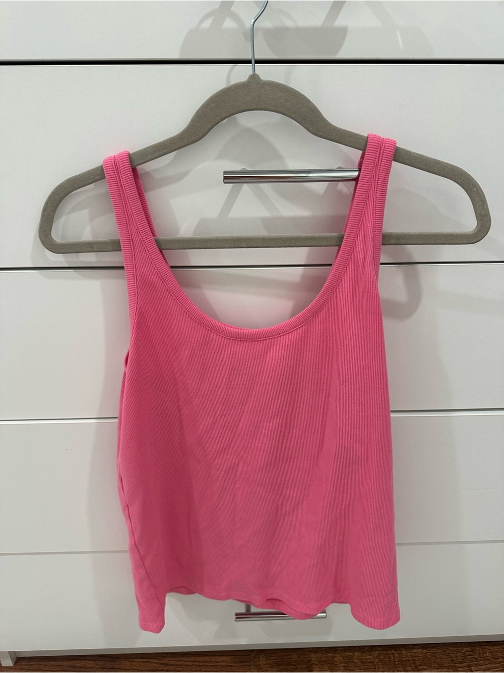Old Navy Women's Pink Ribbed Tank Top Size XL